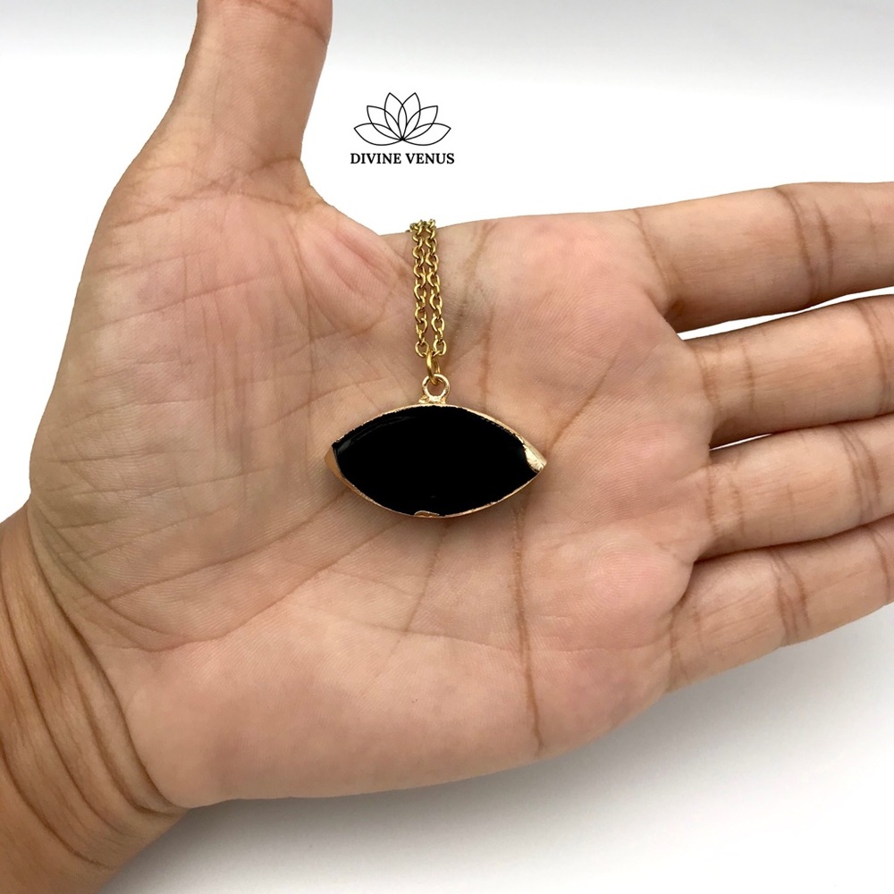 Evil Eye Druzy Necklace | Eye Am Protected Collection by Divine Venus - Picture 8 of 12